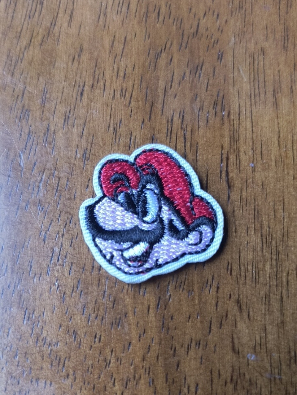 Nintendo Red and White Embroidered Character Head Patch